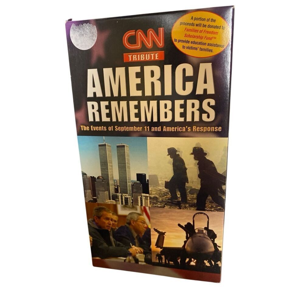 CNN America Remembers VHS 2002 September 11 Documentary Vintage Video Tape